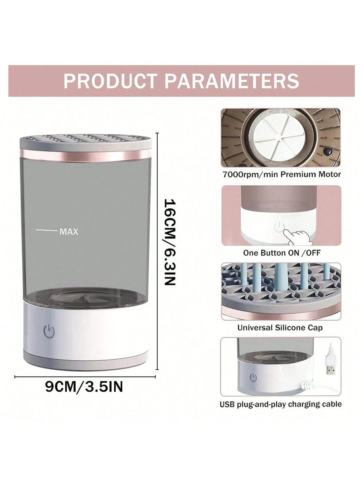 Electric Makeup Brush Cleaner Machine – Automatic